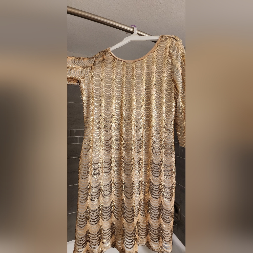 Gold sequins Dress nwt